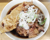 太蕎麦、ジャンボゲソ天、トリ天(一◯そば)