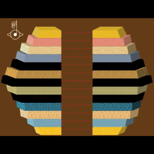 ビョークの「Biophilia」のアプリ版「Mutual Core」(地層画面)